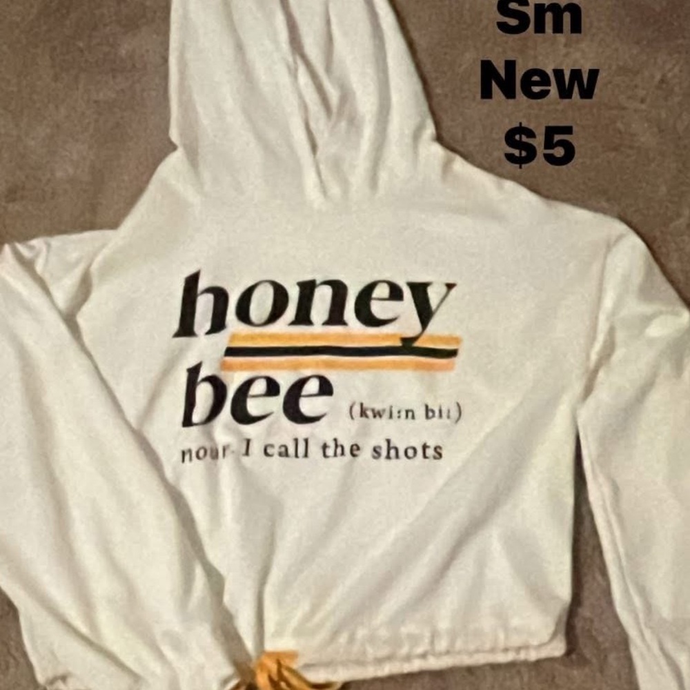 Papaya Honey Bee White Hoodie
